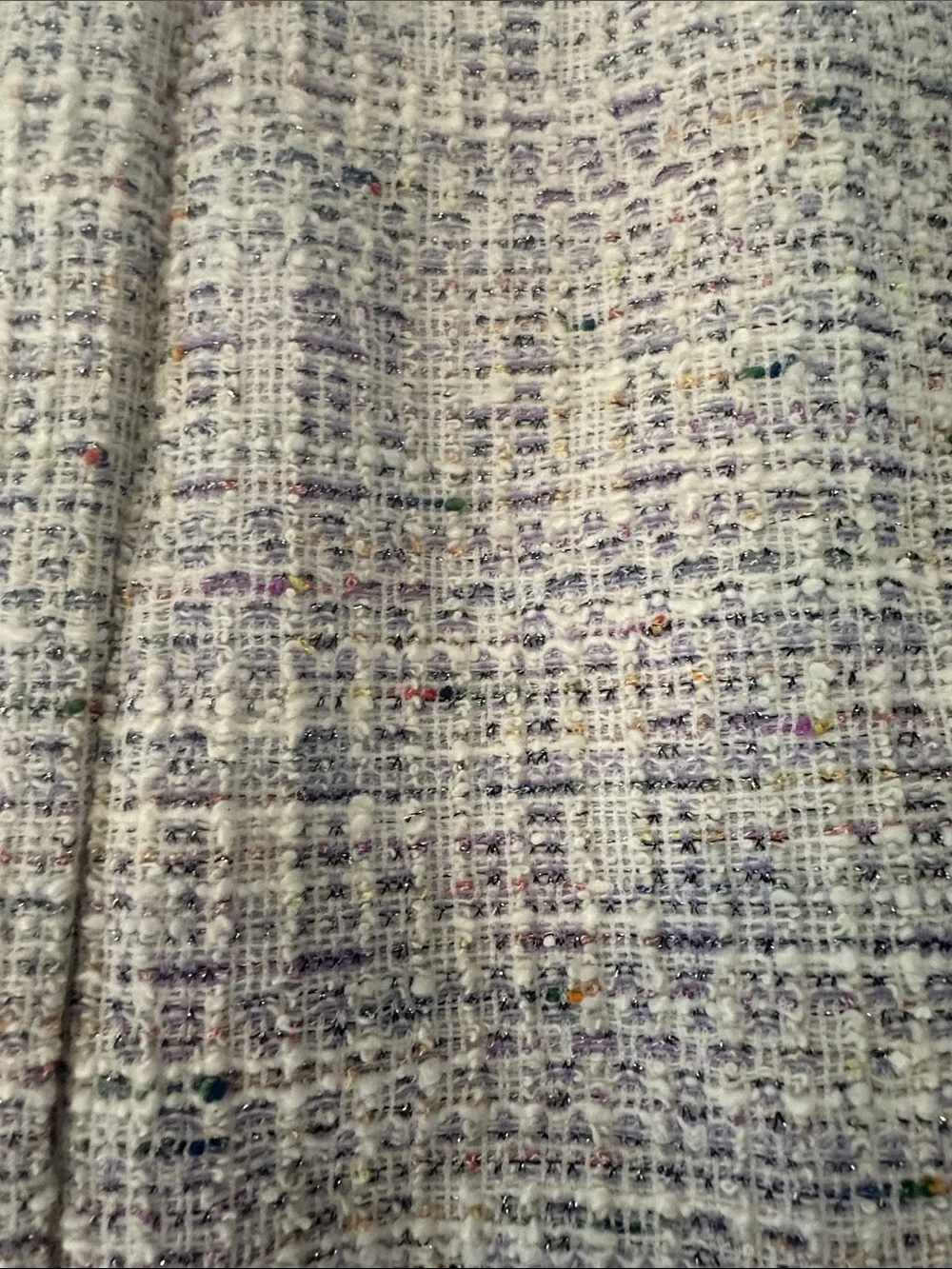 Blue Rain Lilac Tweed Mini Skirt and Knit Sweater Set